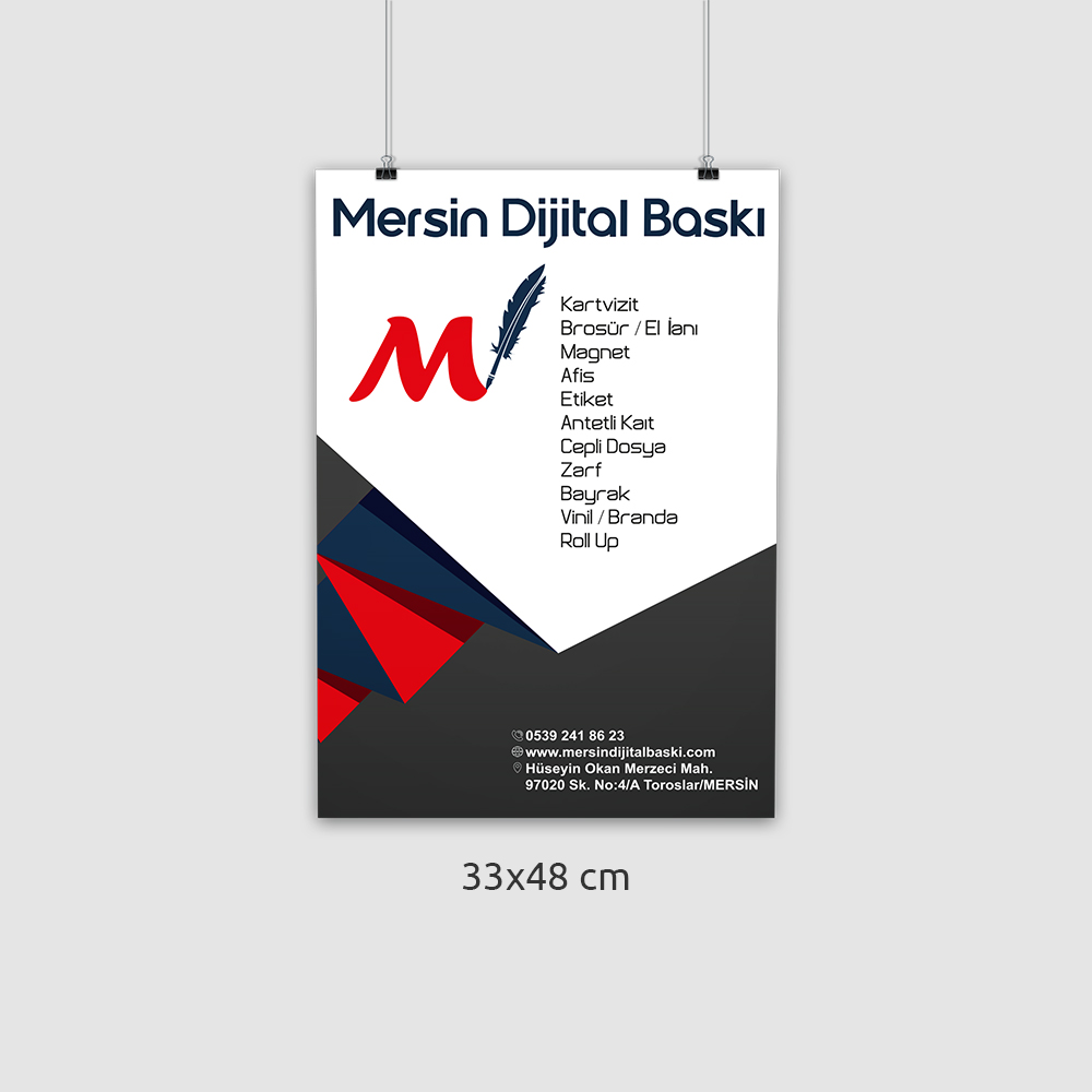 35x50 cm Afiş