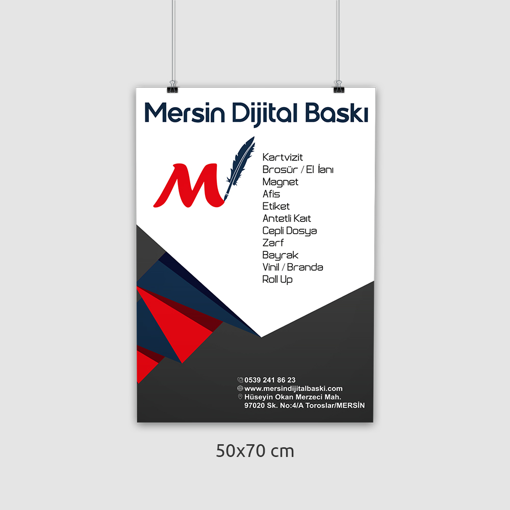 50x70 cm Afiş