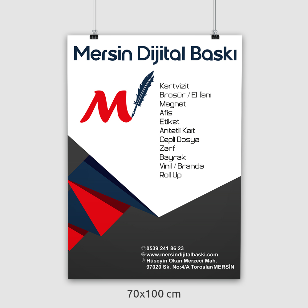 70x100 cm Afiş